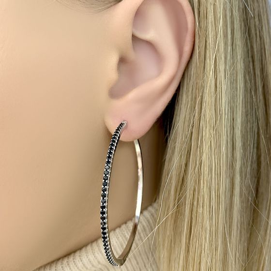 Silver Earrings with Fianites