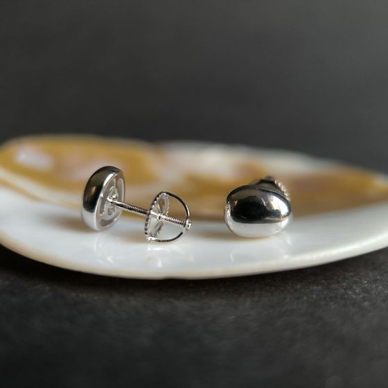 Silver earrings without stones
