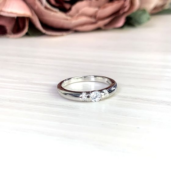 Silver Ring with Fianites