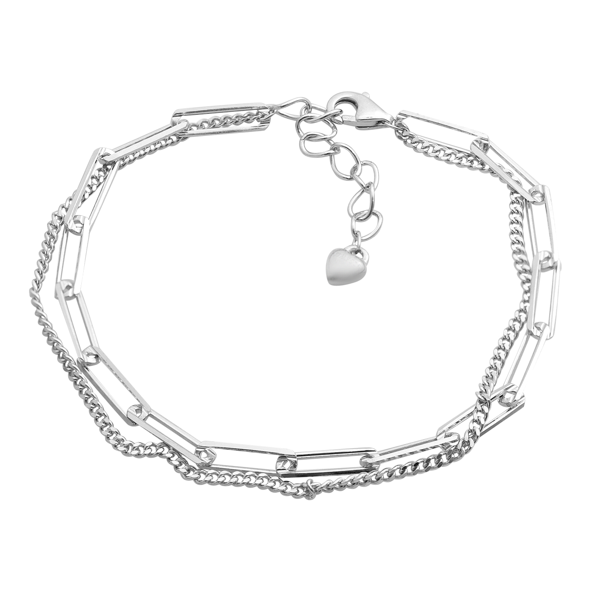 Silver bracelet without stones