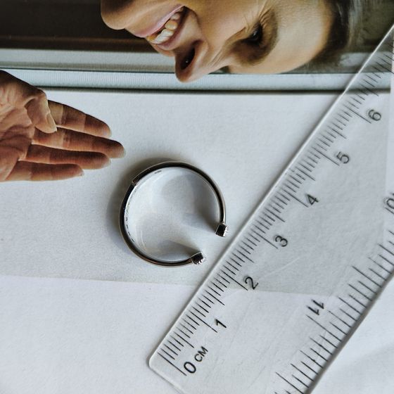 Серебряное кольцо с фианитами