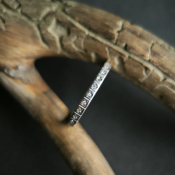 Silver ring with cubic zirconia