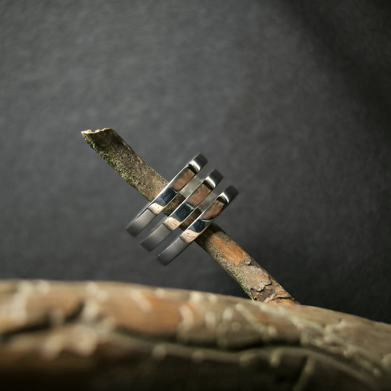 Silver ring without stones