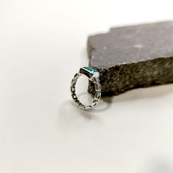 Серебряное кольцо с агатом 1.433ct