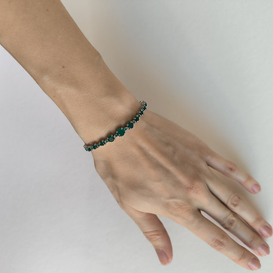 Срібний браслет з агатом 6.338ct