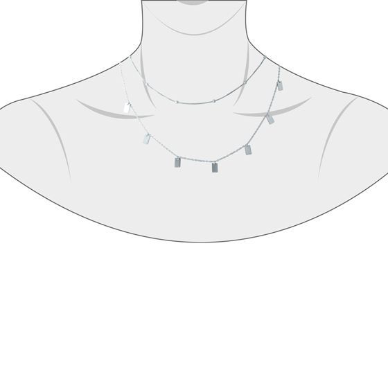 Silver necklace without stones