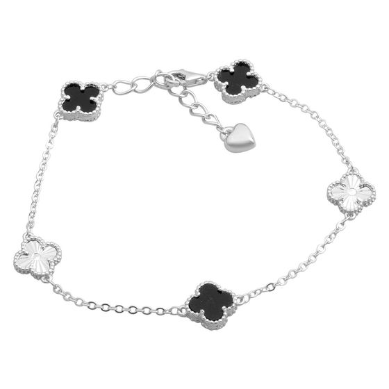 Серебряный браслет с ониксом