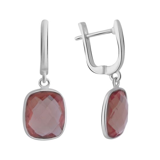 Срібні сережки з султанітом 12.018ct