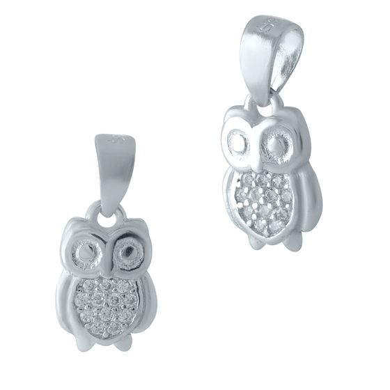 Срібна підвіска з фіанітами