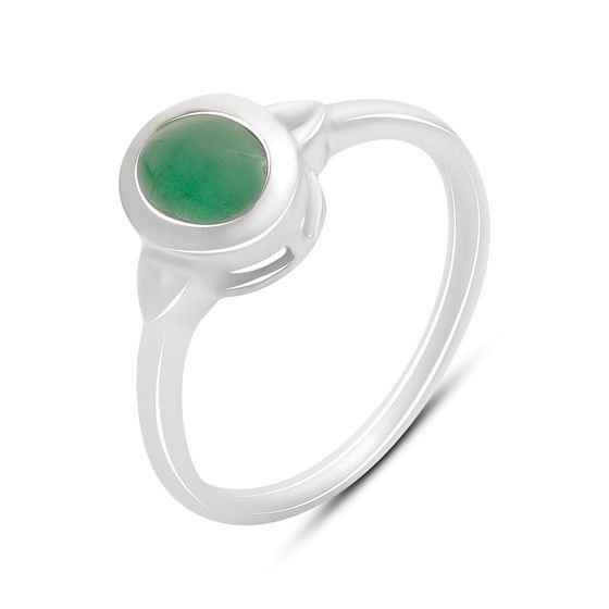 Silver ring with emerald