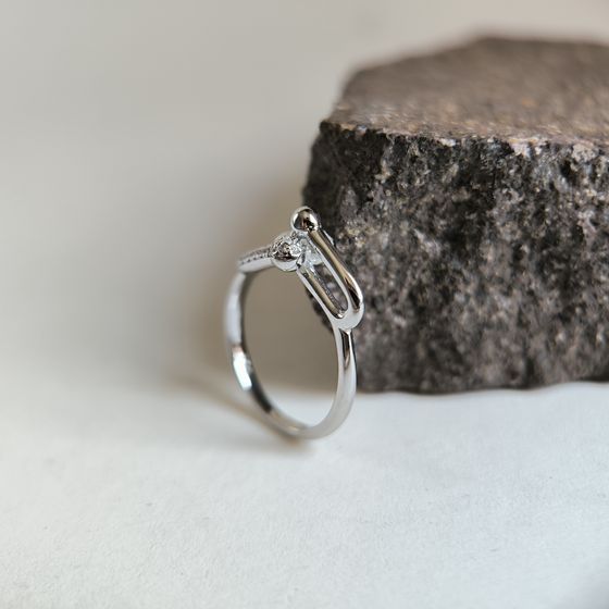 Silver Ring with Fianites