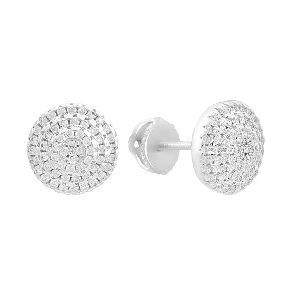 Срібні сережки з фіанітами