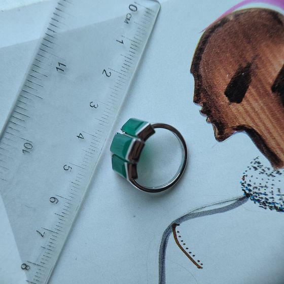 Срібна каблучка з агатом 6.893ct