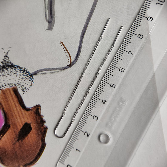 Silver earrings without stones