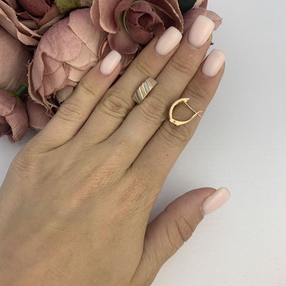 Золотые серьги без камней