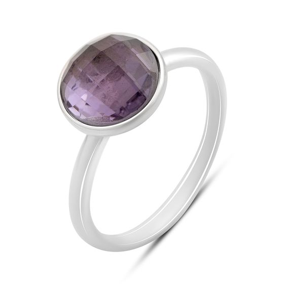 Silver ring with cubic zirconia