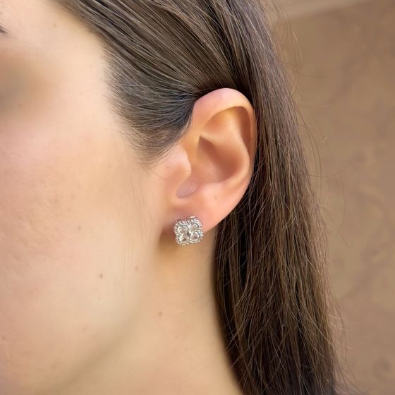 Silver Earrings with Fianites