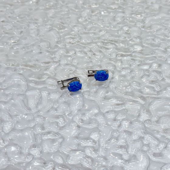Серебряные серьги с опалом 2.48ct