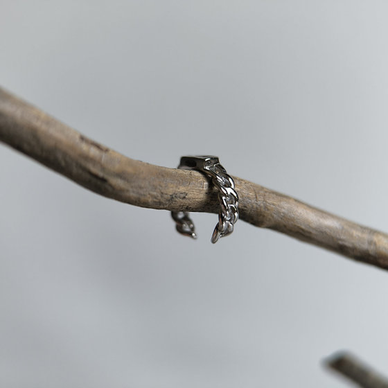 Silver earrings without stones