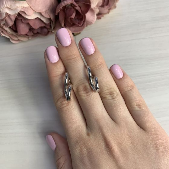 Silver earrings without stones