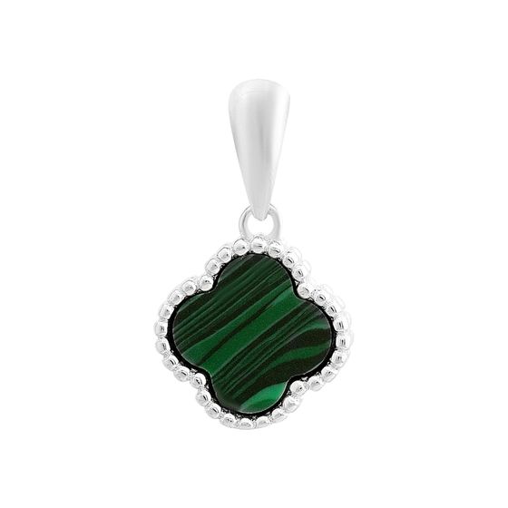 Срібна підвіска з малахітом