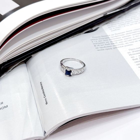 Срібна каблучка з сапфіром 0.75ct