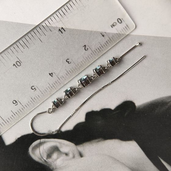 Серебряные серьги с мистик топазом 2.28ct