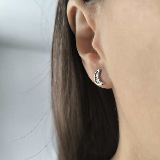 Срібні сережки з фіанітами