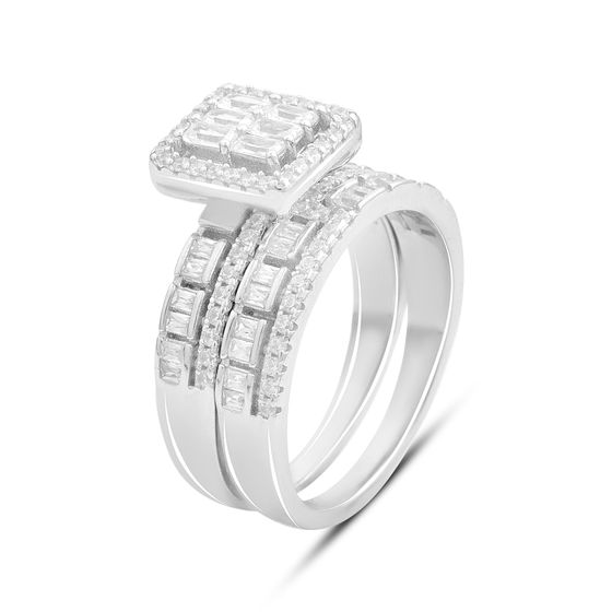 Silver Ring with Fianites