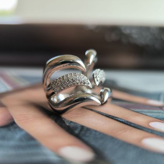 Silver Ring with Fianites