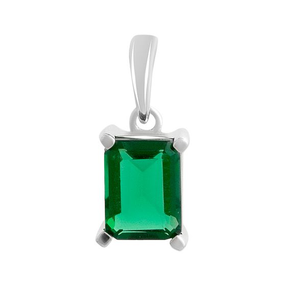 Срібна підвіска із смарагдом nano 1.383ct