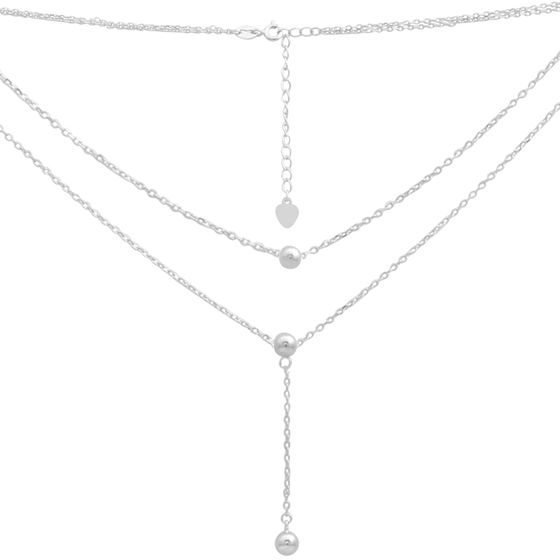 Silver necklace without stones
