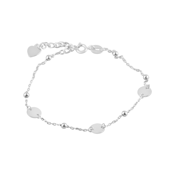 Silver bracelet without stones