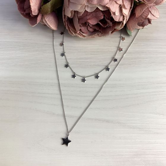 Silver necklace without stones