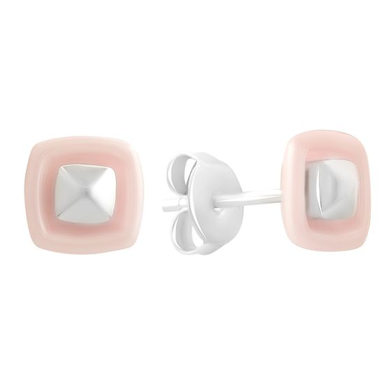 Срібні сережки з керамікою