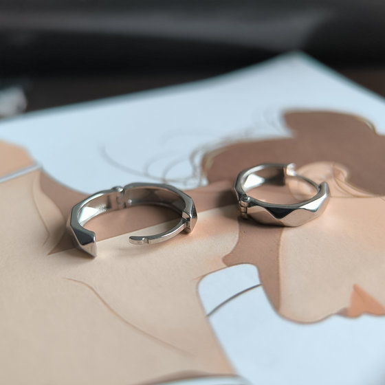 Silver earrings without stones