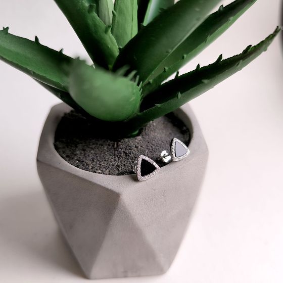 Срібні сережки з фіанітами