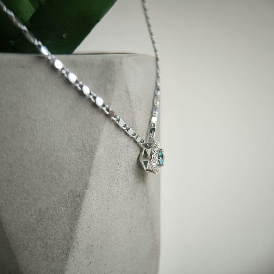Серебряная подвеска с топазом Лондон Блю 0.315ct