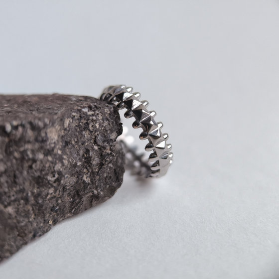 Silver ring without stones