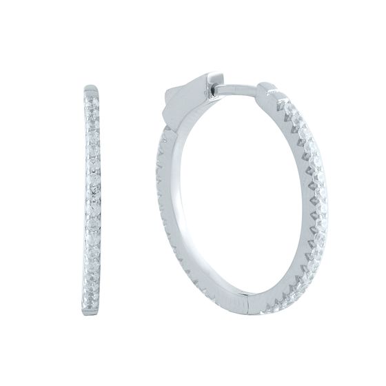 Silver Earrings with Fianites