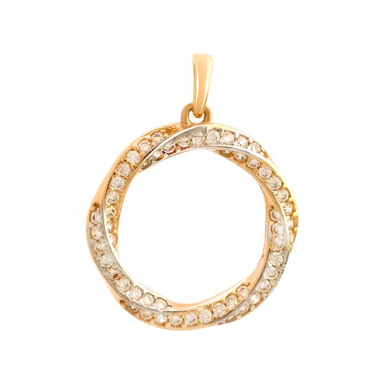 Золота підвіска з фіанітами 0.51ct