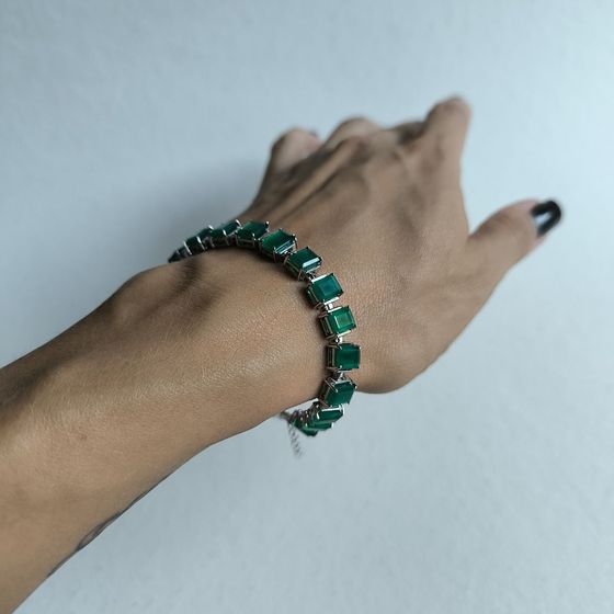 Серебряный браслет с агатом 8.63ct