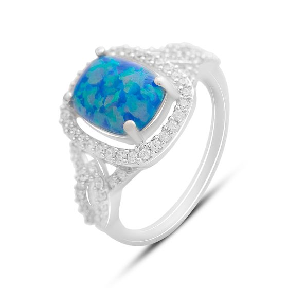 Silver ring with opal 2.163ct