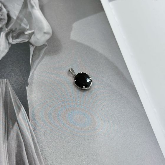 Серебряная подвеска с сапфиром 6.558ct