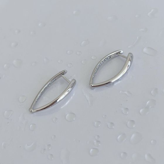 Срібні сережки з фіанітами