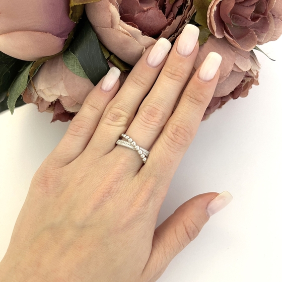 Silver Ring with Fianites