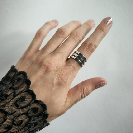 Silver ring without stones