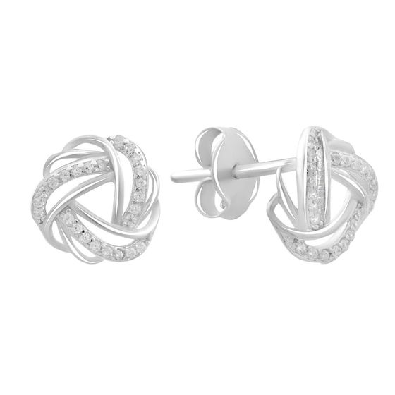 Серебряные серьги с фианитами