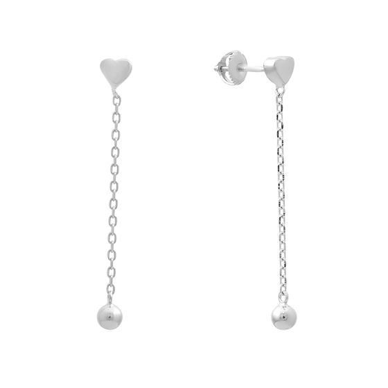 Silver earrings without stones