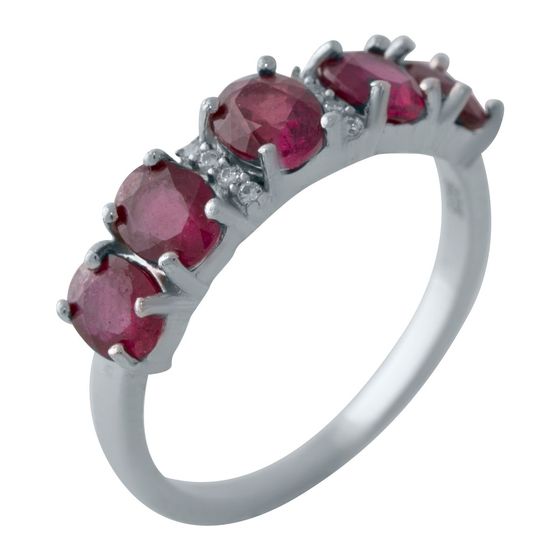 Серебряное кольцо с рубином 2.514ct
